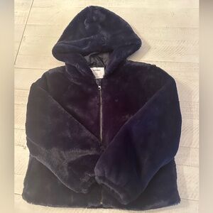 Faux fur coat for little girl